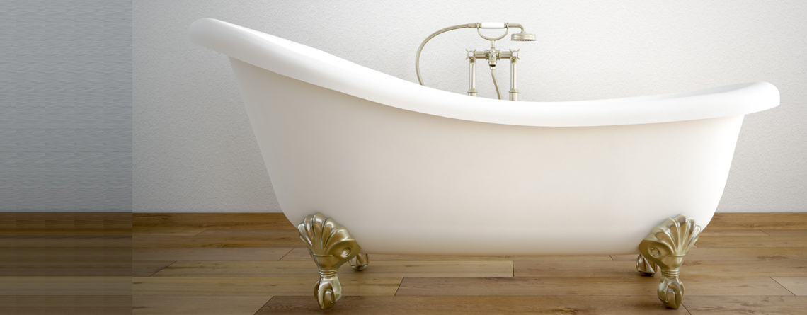 Récupération d’éclat sur baignoire neuve